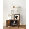 Feandrea WoodyWonders Cat Tree with Litter Box Enclosure, 2-in-1 Modern Tower, Furniture Hidden, Cat Condo with Scratching Posts - 3 of 4