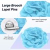 Unique Bargains Handmade Dainty Satin Fabric Big Peony Rose Flower Brooches Hair Clips 1 Pc - 2 of 4
