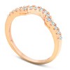Pompeii3 1/4ct Diamond Notched Guard Ring Enhancer 14K Rose Gold - 2 of 4