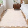 Washable Scalloped Area Rug, Soft Non-Slip Large Area Carpet for Bedroom, Living Room, Dining Room, Nursery, Modern Farmhouse Style - 3 of 4