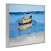 Stupell Industries Row Boat on Blue Coastal Shore Beach Landscape Framed Giclee Art - 2 of 4