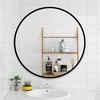 Tempered mirror 32" Wall Circle Mirror for Bathroom, Black Round Mirror for Wall, 20 inch Hanging Round Mirror for Living Room, Vanity, Bedroom - 4 of 4