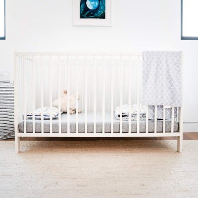 Gray Cotton Fitted Crib Sheets Pack of 2
