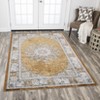 Vintage Neutral Washable Area Rug - Stain-Resistant Non-Slip Large Carpet for Living Room, Dining Room & Home Decor - 2 of 4