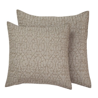 Beckett Taupe Euro Sham Set of 2 - Levtex Home