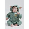 Star Wars The Mandalorian Grogu Cozy Faux Sherling Zip Up Cosplay Coverall Newborn to Infant - 2 of 4