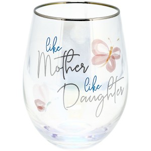 Pavilion Gift Company - Mother & Daughter - 18 oz Stemless Wine Glass - Drinkware - 1 of 4