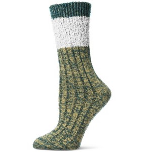 Memoi Women's Distinctone Stripe Soft-Fit Wool Blend Crew - 1 of 4