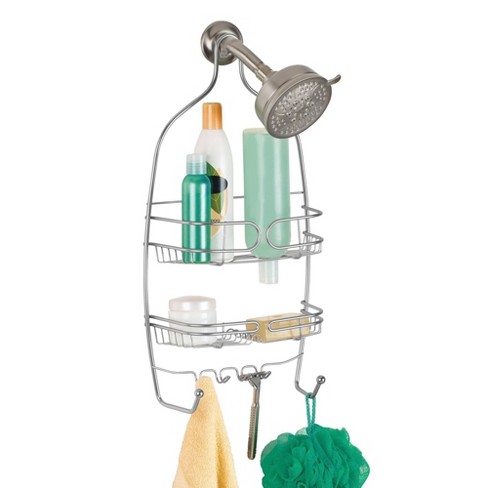 iDesign Everett Wide Shower Caddy Silver