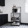 Bestier 4 Tier Kitchen Baker'S Rack Storage Shelf Microwave Stand Cart On Wheels - 3 of 4