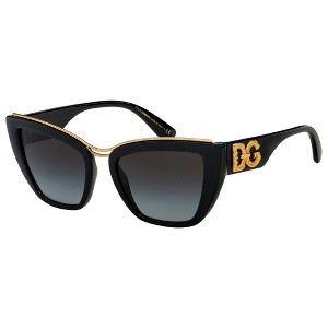 Dolce & Gabbana DG 6144 501/8G Womens Cat-Eye Sunglasses Black 54mm - 1 of 3