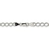 Black Bow Jewelry 5.75mm Sterling Silver Solid Fancy Open Curb Chain Necklace - 4 of 4