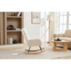 CAVINAS Accent Chair Modern Rocking Chair with Solid Wood Legs Upholstered Glider Rocking Chair with High Backrest - 3 of 4