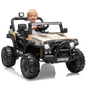 Jojoka 12V Kids Ride On Car, Electric Ride On Truck w/Parent Remote, Spring Suspension, Bluetooth Music, LED Light, 4.1Mph Max Speed - 1 of 4