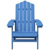 vidaXL Terrace Adirondack Chair & Table Set made of HDPE, Weather-Resistant Outdoor Furnishing - Aqua Blue - 4 of 4
