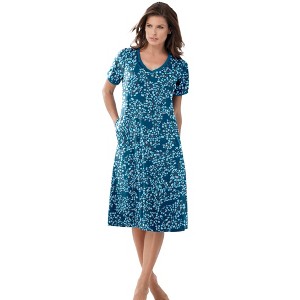 Dreams & Co. Plus Size Short T-Shirt Lounger - 1 of 4