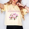 Simply Sage Market Women's Louisiana Flower Colorful Short Sleeve Relaxed Fit Cropped Tee - 2 of 3