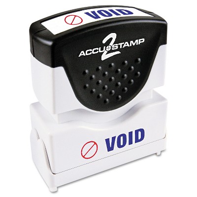 Accustamp2 Pre-Inked Shutter Stamp with Microban Red/Blue VOID 1 5/8 x 1/2 035539