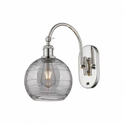 Athens Deco Swirl - 1 Light Arm Swivels Side to Side Wall Sconce In Industrial Style-13.38 Inches Tall and 8 Inches Wide