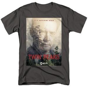 Men's Twin Peaks Log Lady Adult T-Shirt Cream - 1 of 4