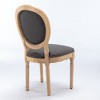 Kumasinova Set of 2 French Upholstered Dining Chairs, PU Leather Kitchen Chairs with Hand-Pulled Buckles, High Back Dining Room Chair,Solid Wood Frame - 4 of 4