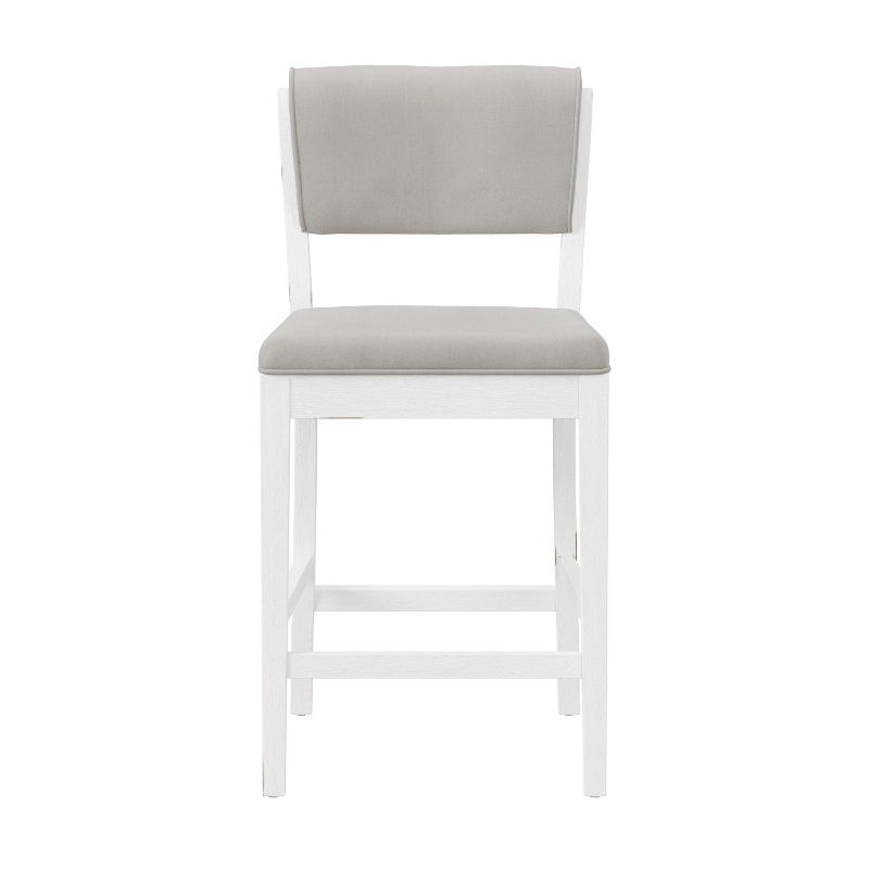 Clarion Wood and Upholstered Panel Back Counter Height Stool Sea White - Hillsdale Furniture, 6 of 13