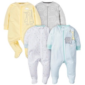 Gerber Baby Boys 4 Pack Sleep 'N Play Footie - 4-Pack - 1 of 4