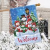 Briarwood Lane House Flag 40x28 For Outdoor Caroling Snowmen Christmas For Christmas House Flag - 4 of 4