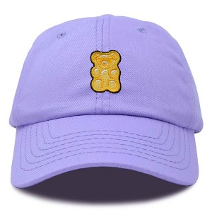 Dalix Yellow Gummy Embroidered Cotton Dad Hat Baseball Cap Adjustable Womens - 1 of 4