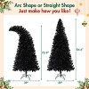 6FT Santa Hat Shape Artificial Christmas Tree with Pre-Lit LED,Whimsical Indoor Holiday Decor for Living Room-Baofuwish - 4 of 4