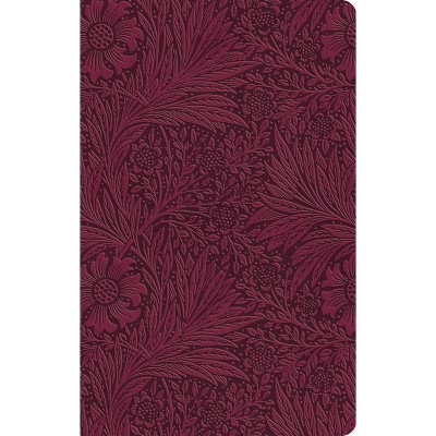 ESV Value Thinline Bible (Trutone, Raspberry, Floral Design) - (Leather Bound)