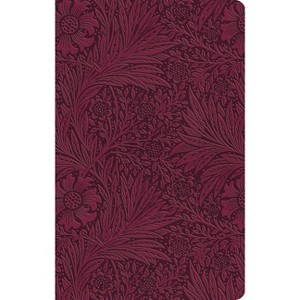 ESV Value Thinline Bible (Trutone, Raspberry, Floral Design) - (Leather Bound) - 1 of 1