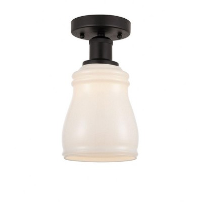 Ellery - 1 Light Semi-Flush Mount In Nautiical Style-9.75 Inches Tall and 4.75 Inches Wide