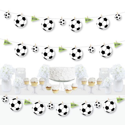 Big Dot of Happiness GOAAAL! - Soccer - Baby Shower or Birthday Party DIY Decorations - Clothespin Garland Banner - 44 Pieces