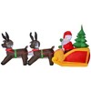 HOMCOM 7ft Christmas Inflatable Santa Claus with Sleigh and Reindeer, Outdoor Blow-Up Yard Decoration with LED Lights Display - 4 of 4
