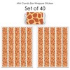 Big Dot of Happiness Giraffe Print - Mini Candy Bar Wrapper Stickers - Safari Party Small Favors - 40 Count - 3 of 4