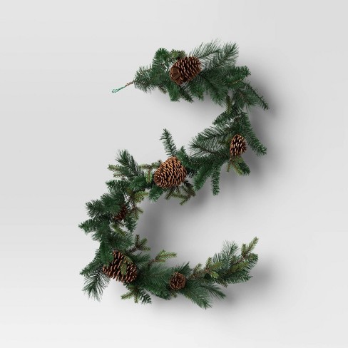 6' Mixed Greenery with Pinecones Artificial Christmas Garland Green - Wondershop™ - image 1 of 3