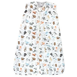 Hudson Baby Mink with Faux Shearling Inner Sleeping Bag, Sack, Blanket, Alphabet Animals - 1 of 3