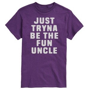 Men's - Instant Message - Just Tryna Be The Fun Uncle Short Sleeve Graphic T-Shirt - 1 of 4