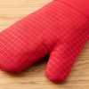 KITCHENAID Gourmet Series Gridlines Oven Mitts 2-Pack Set, Heat Resistant up to 600°F, Soft Silicone Grip, Magnetic Cuff, Passion Red, 7"x14" - 3 of 4