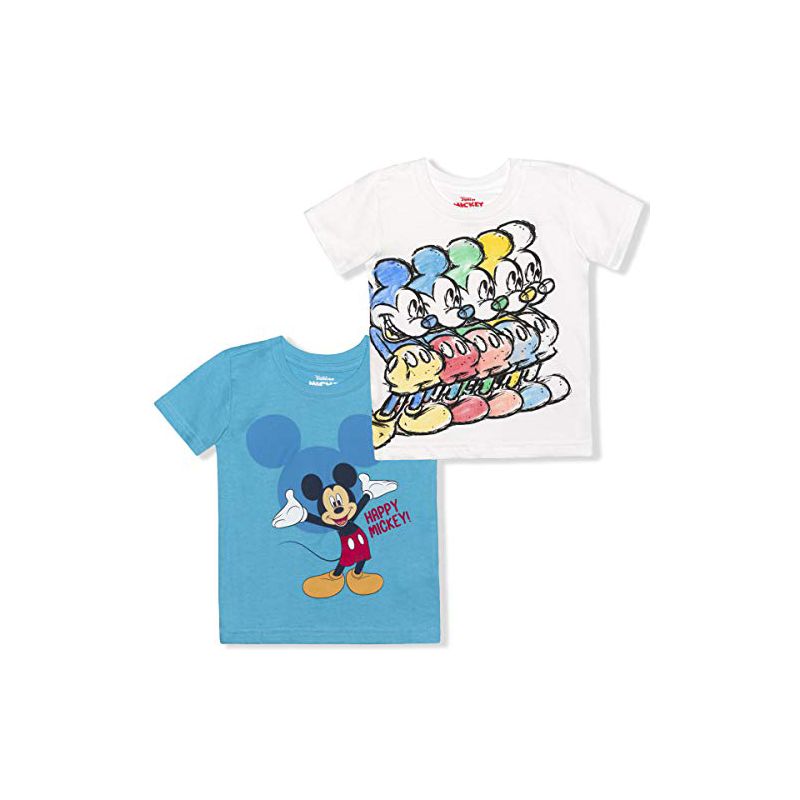 Disney Boy's 2-Pack Short Sleeve Graphic Tee Set, 100% Cotton For Toddlers, 1 of 6