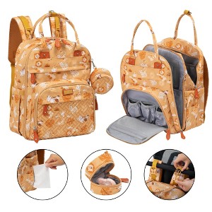 BabbleRoo Diaper Bag Backpack Stylish Hands-Free Baby Bag with Changing Pad, Stroller Straps & Water-Resistant - 1 of 4