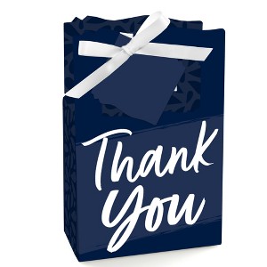 Big Dot of Happiness Navy Blue Elegantly Simple - Guest Party Favor Boxes - Set of 12 - 1 of 4
