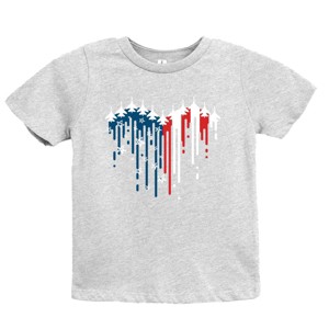 The Juniper Shop Patriotic Plane Heart Youth Short Sleeve Tee - 1 of 4