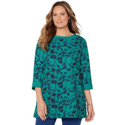 Catherines Women's Plus Size Liz&Me Boatneck Top