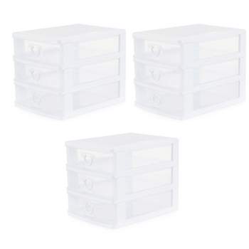 Storage Bins - 4 Clear Drawers Flip Open Storage Bins, Storage Drawer  Organizer, Plastic Home Storage Organizer