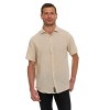 Canada Weather Gear Men’s Linen Look Short Sleeve Button-Up Shirt – Lightweight Collared Casual Shirt for Summer - 3 of 4