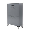 RISOKEYS Shoe Rack Storage Organizer with 2 Flip Drawers,with Metal Handles and Metal Legs,Freestanding Shoe Cabinet for Entryway,Hallway, - 4 of 4