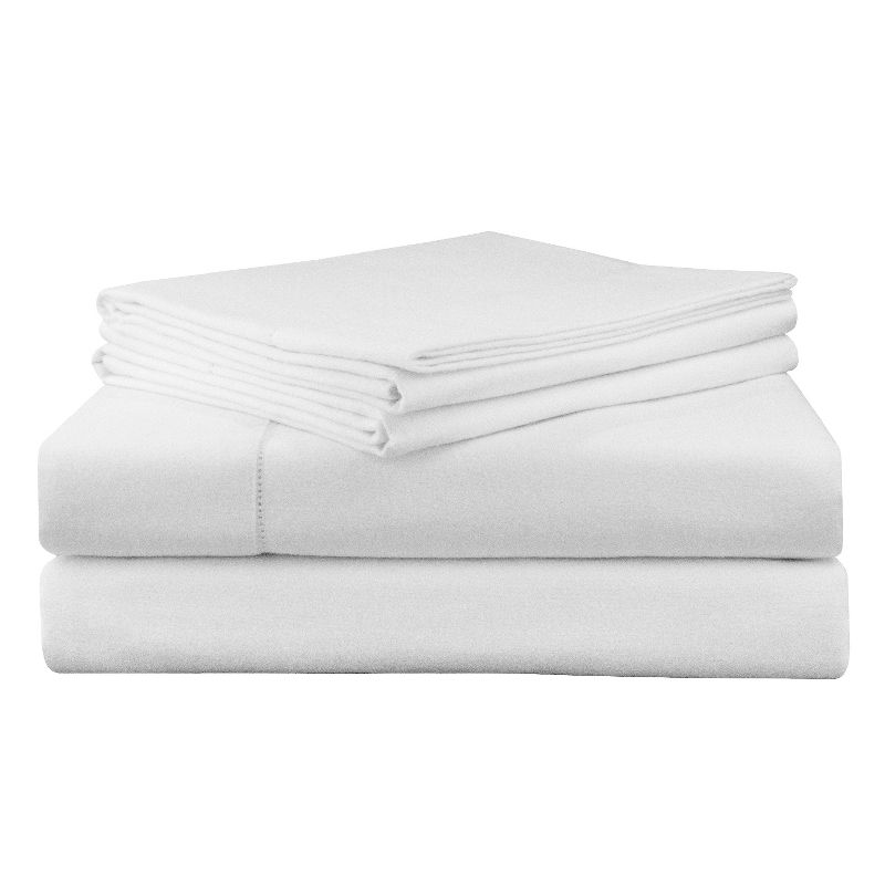 Pointehaven Super Heavy Weight 200 GSM 100% Soft Cotton Printed or Solid Flannel Deep Pocket Sheet Set, 1 of 5