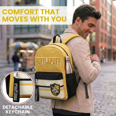 Harry Potter Hufflepuff Crest 16.5" Adult Yellow Backpack — фото 4